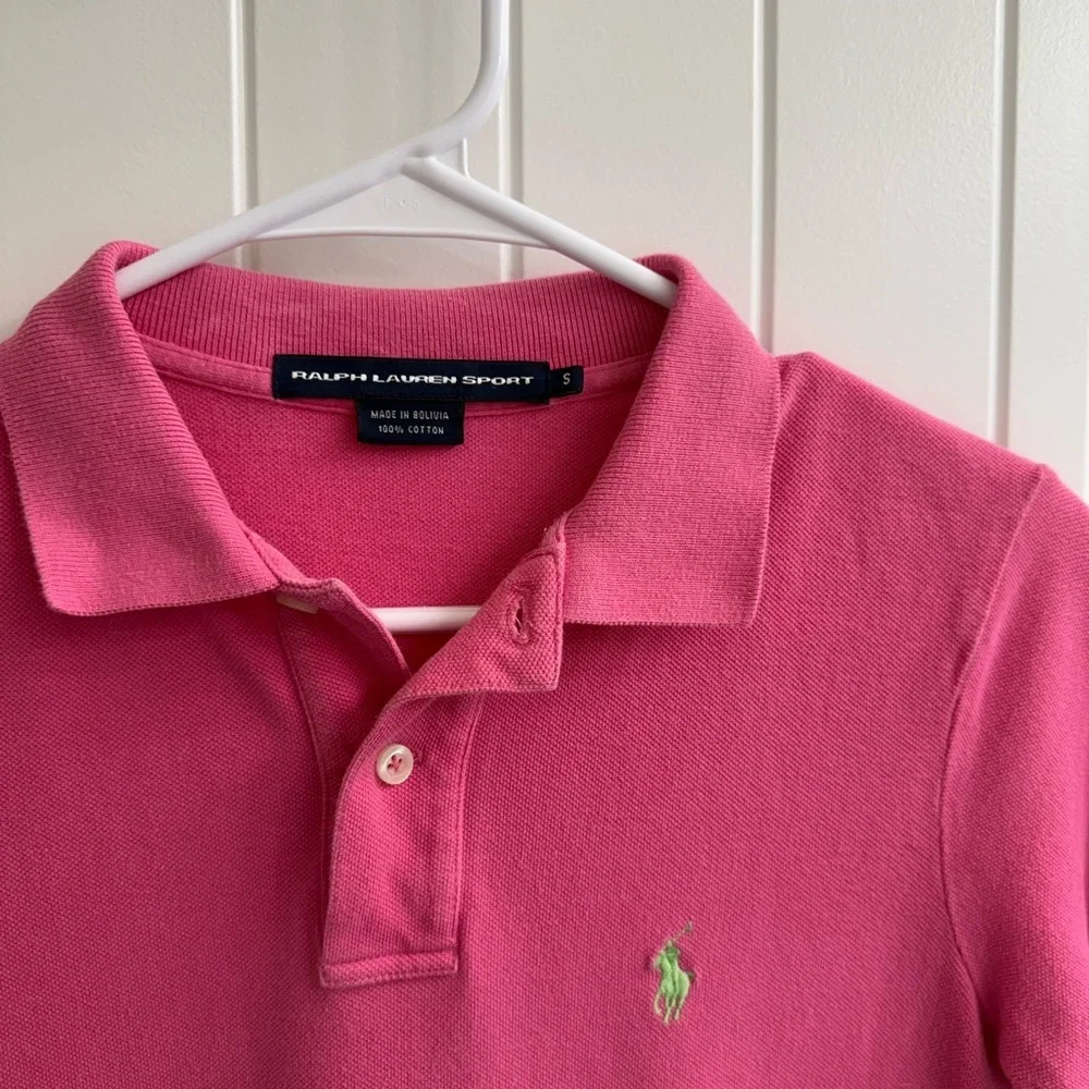 Ralph Lauren Sport Pink Cotton Polo dress sz S - Picture 3 of 5